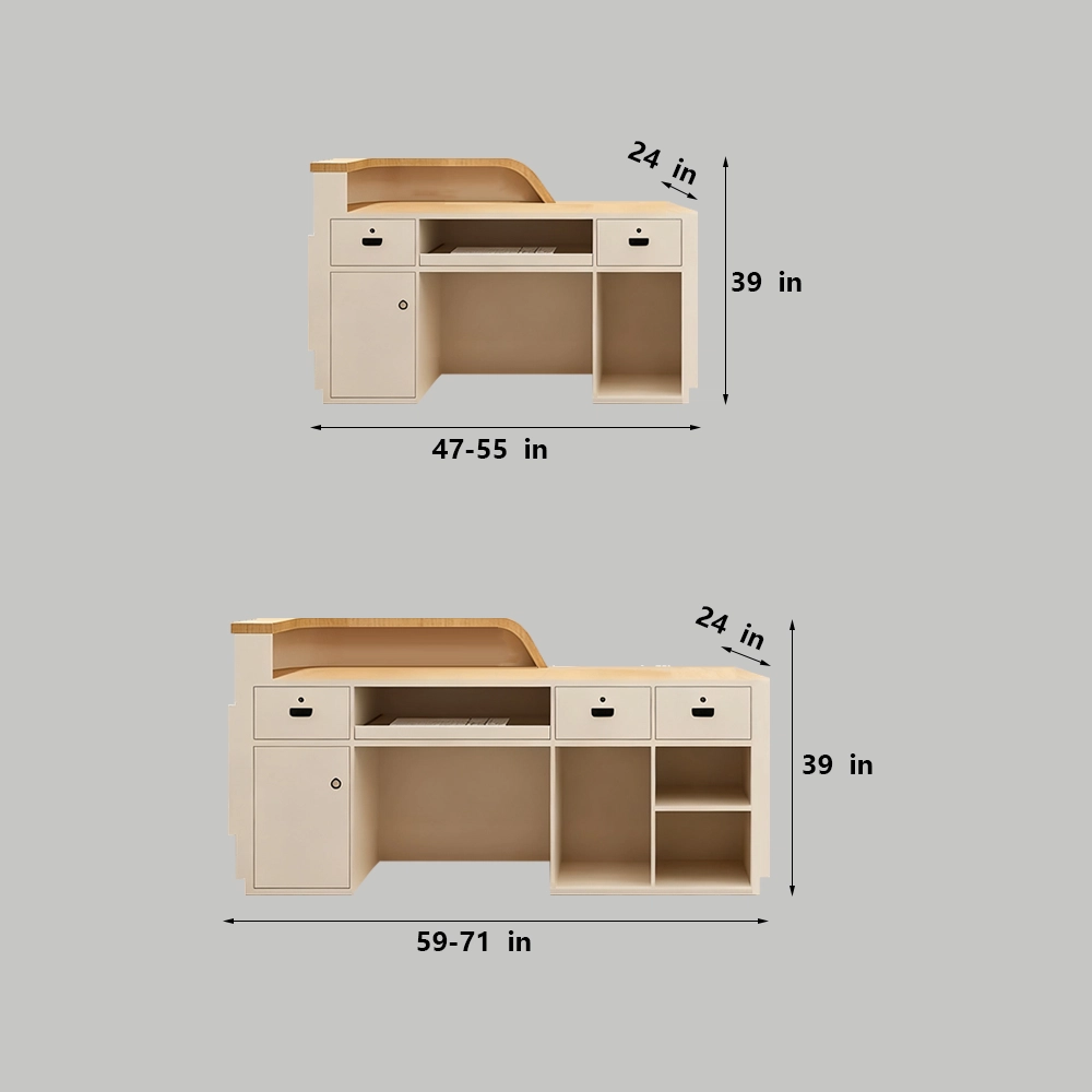 Cream Style Reception Desk - Training Center &amp; Boutique Counter - image 3