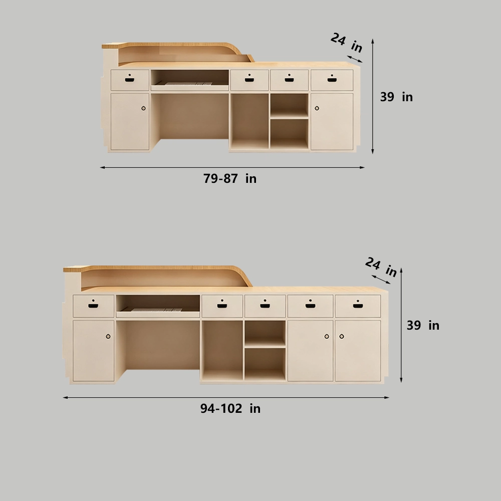 Cream Style Reception Desk - Training Center &amp; Boutique Counter - image 4