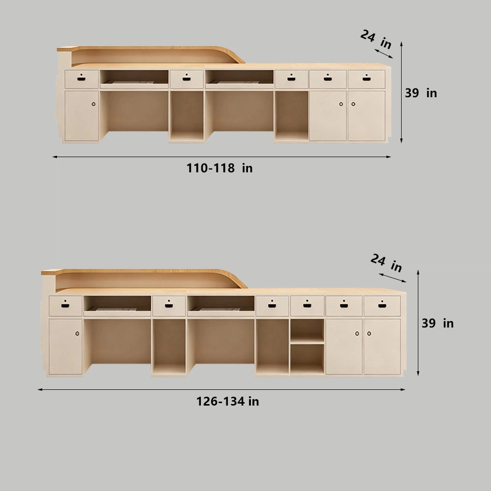 Cream Style Reception Desk - Training Center &amp; Boutique Counter - image 5
