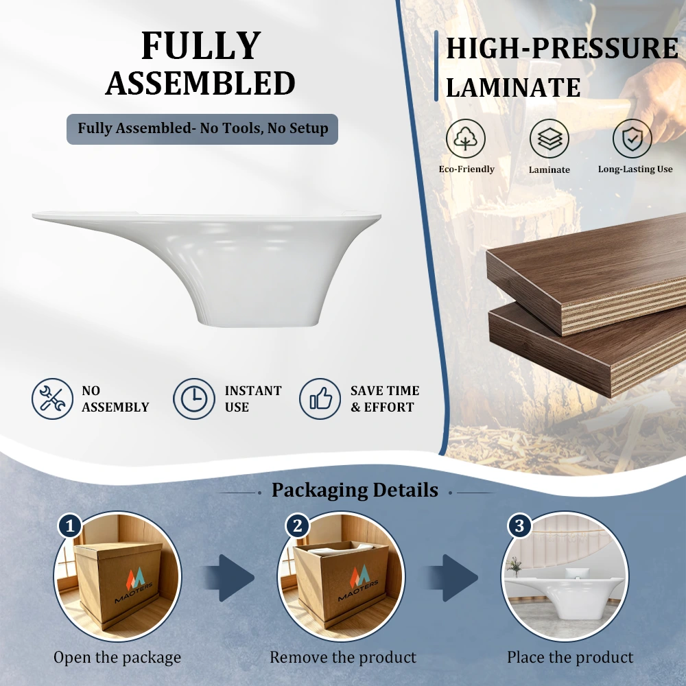 Custom Fiberglass Reception Desk - Boutique &amp; Hotel Counter - image 10