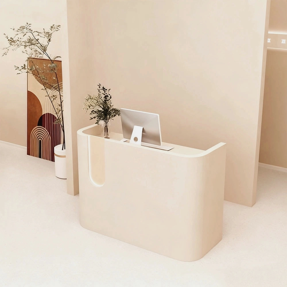 Front Desk Reception Counter For Cashier, Milk Tea &amp; Nail Salons - Customizable Designs - image 8