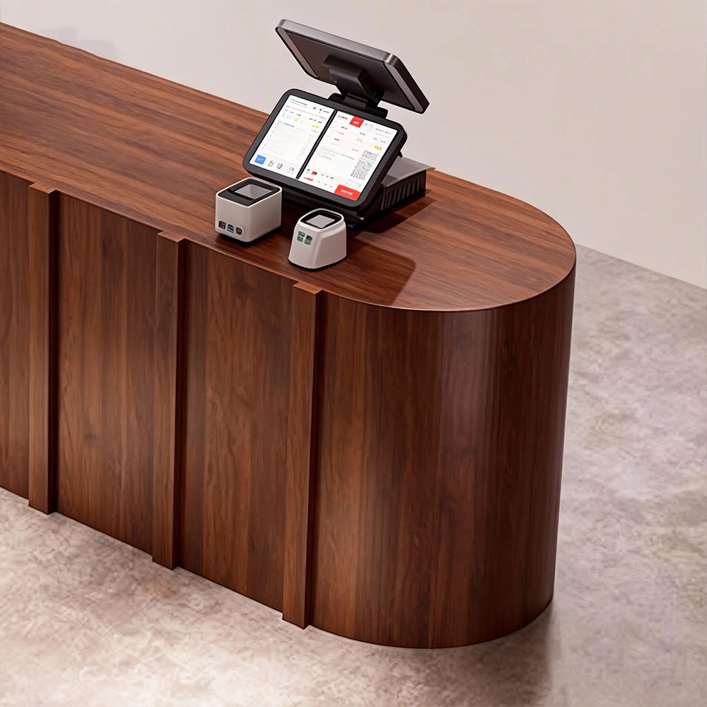 Modern Lacquer &amp; Cream Style Reception Desks For Clothing Stores - image 15