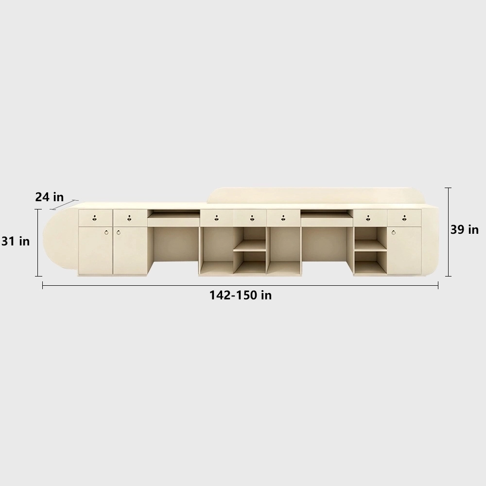 Luxury Modern Curved Reception Desk - image 14
