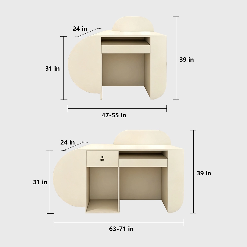 Luxury Modern Curved Reception Desk - image 11