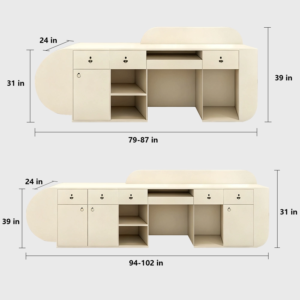 Luxury Modern Curved Reception Desk - image 12