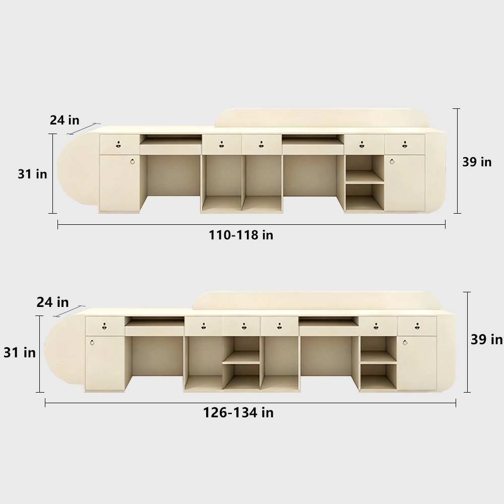 Luxury Modern Curved Reception Desk - image 13