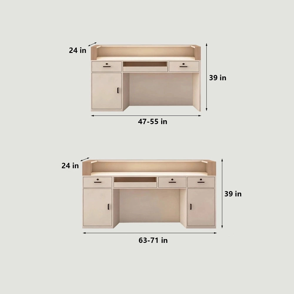 Luxury Cream Reception Desk -  Dance Studio &amp; Boutique Counter - image 7