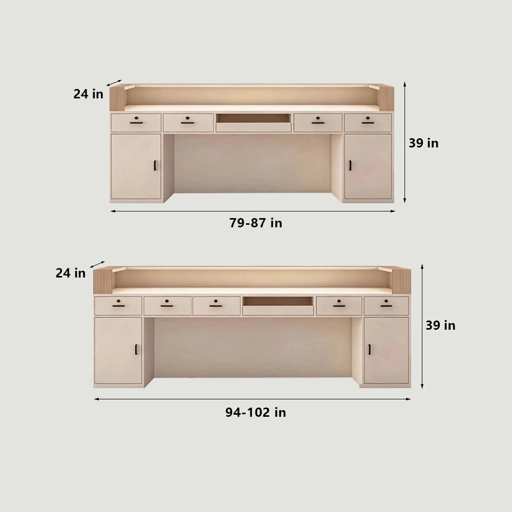 Luxury Cream Reception Desk -  Dance Studio &amp; Boutique Counter - image 8