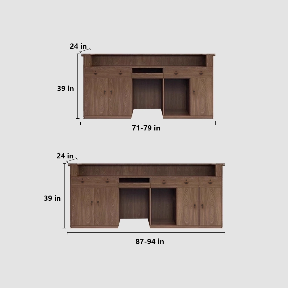 Solid Wood Boutique Counter - Women's Store &amp; Salon Reception Desk - image 7