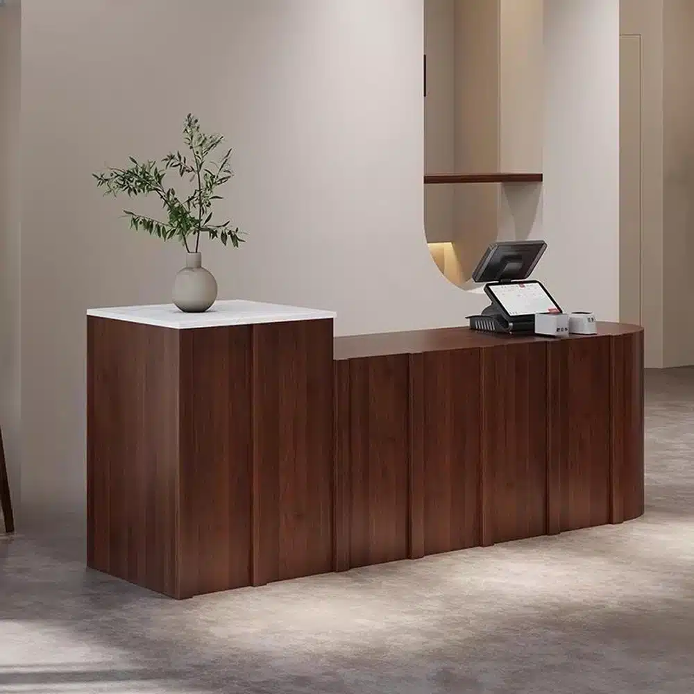 Modern Lacquer &amp; Cream Style Reception Desks For Clothing Stores - image 6