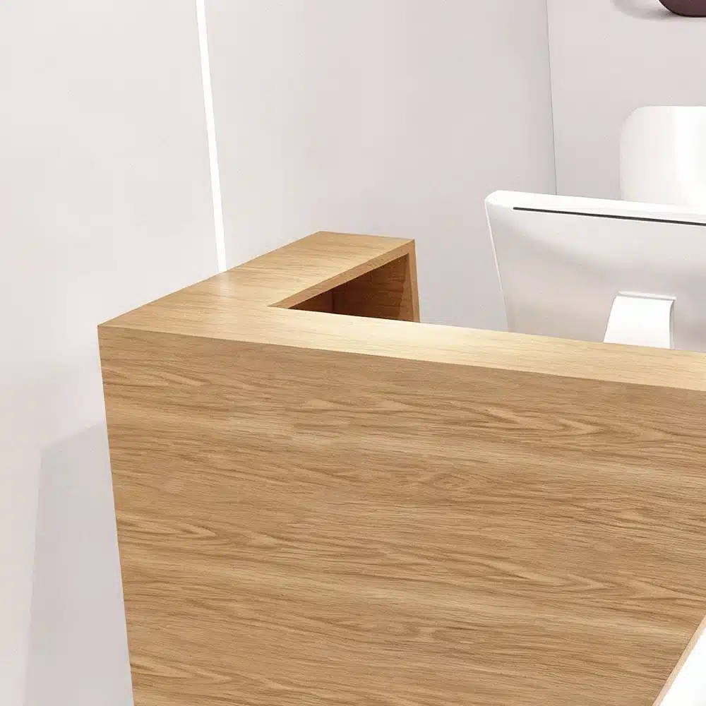 Minimalist Wood Reception Desk For Boutique &amp; Salo - image 6