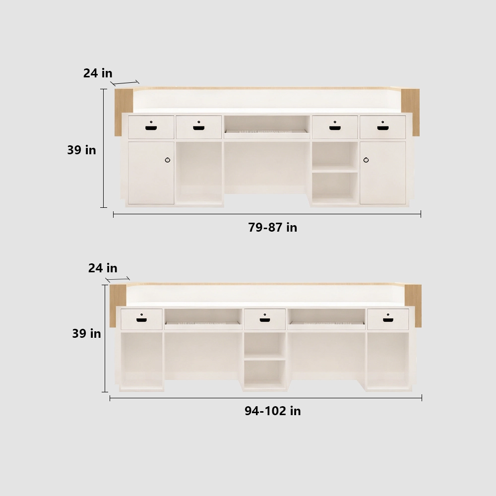 Lacquer Curved Reception Desks - Modern &amp; Minimalist - image 4