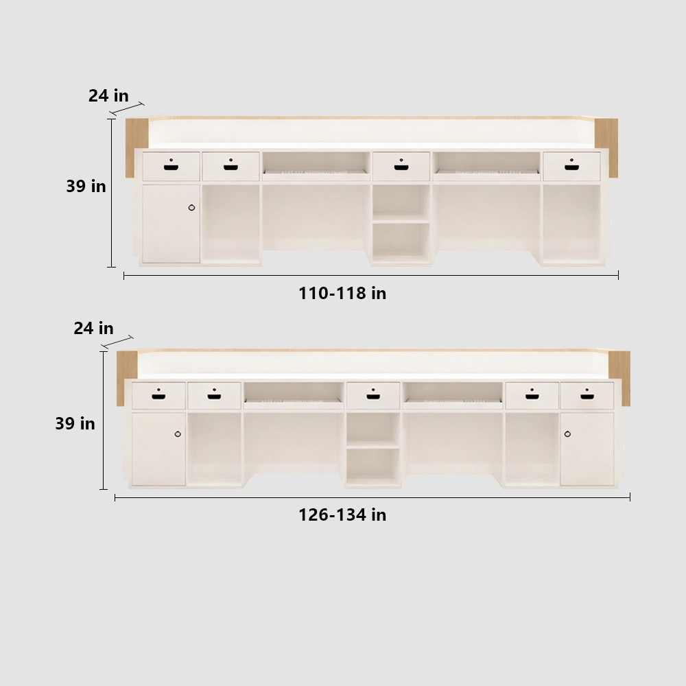 Lacquer Curved Reception Desks - Modern &amp; Minimalist - image 6