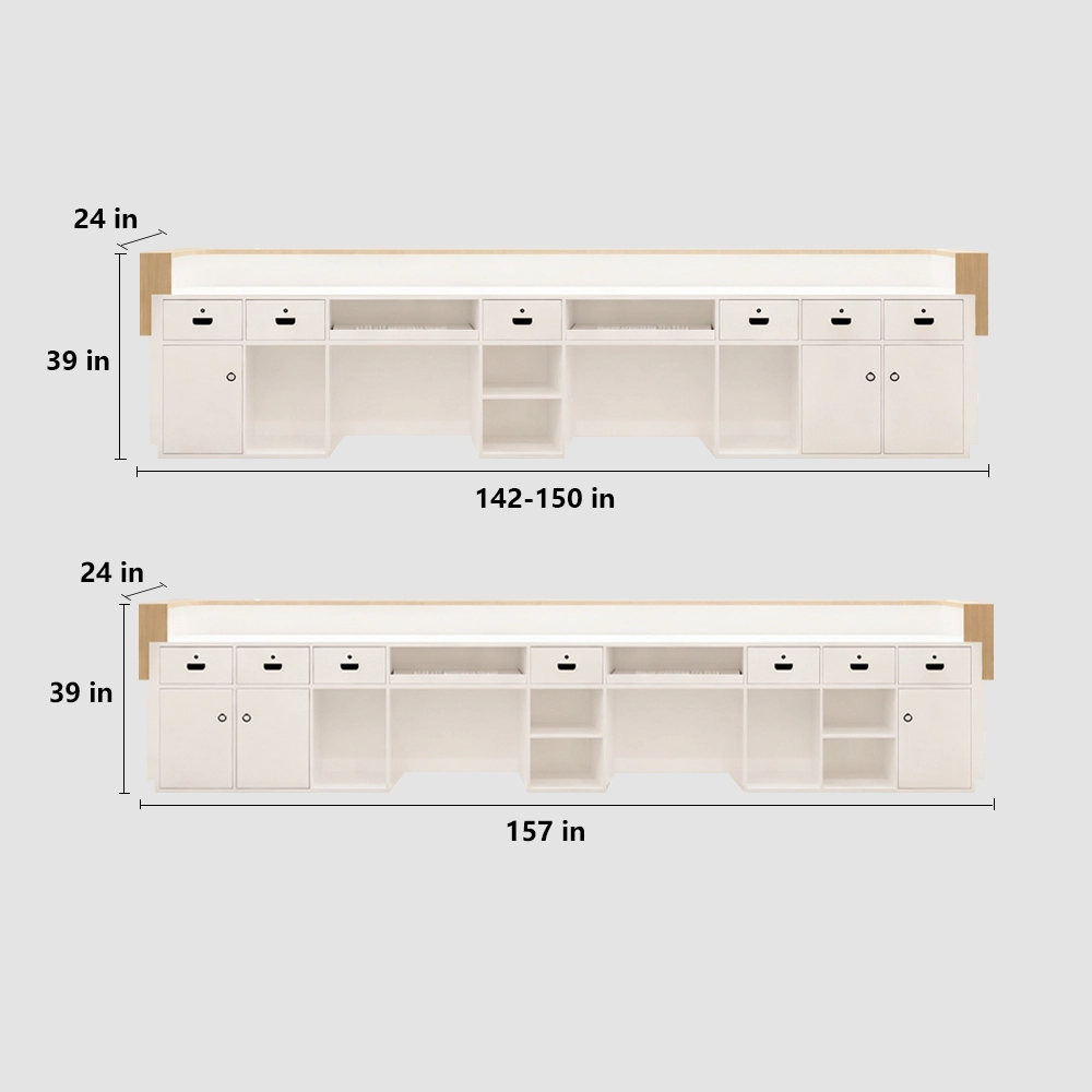 Lacquer Curved Reception Desks - Modern &amp; Minimalist - image 8