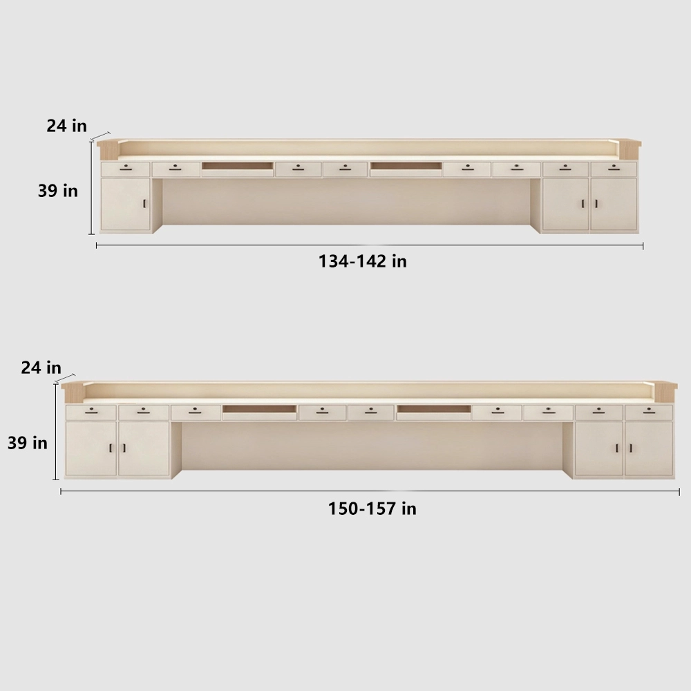 Wabi-sabi Style Solid Wood Cashier Counter - image 4