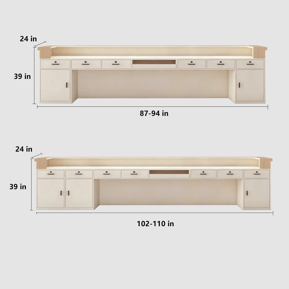 Wabi-sabi Style Solid Wood Cashier Counter - image 2