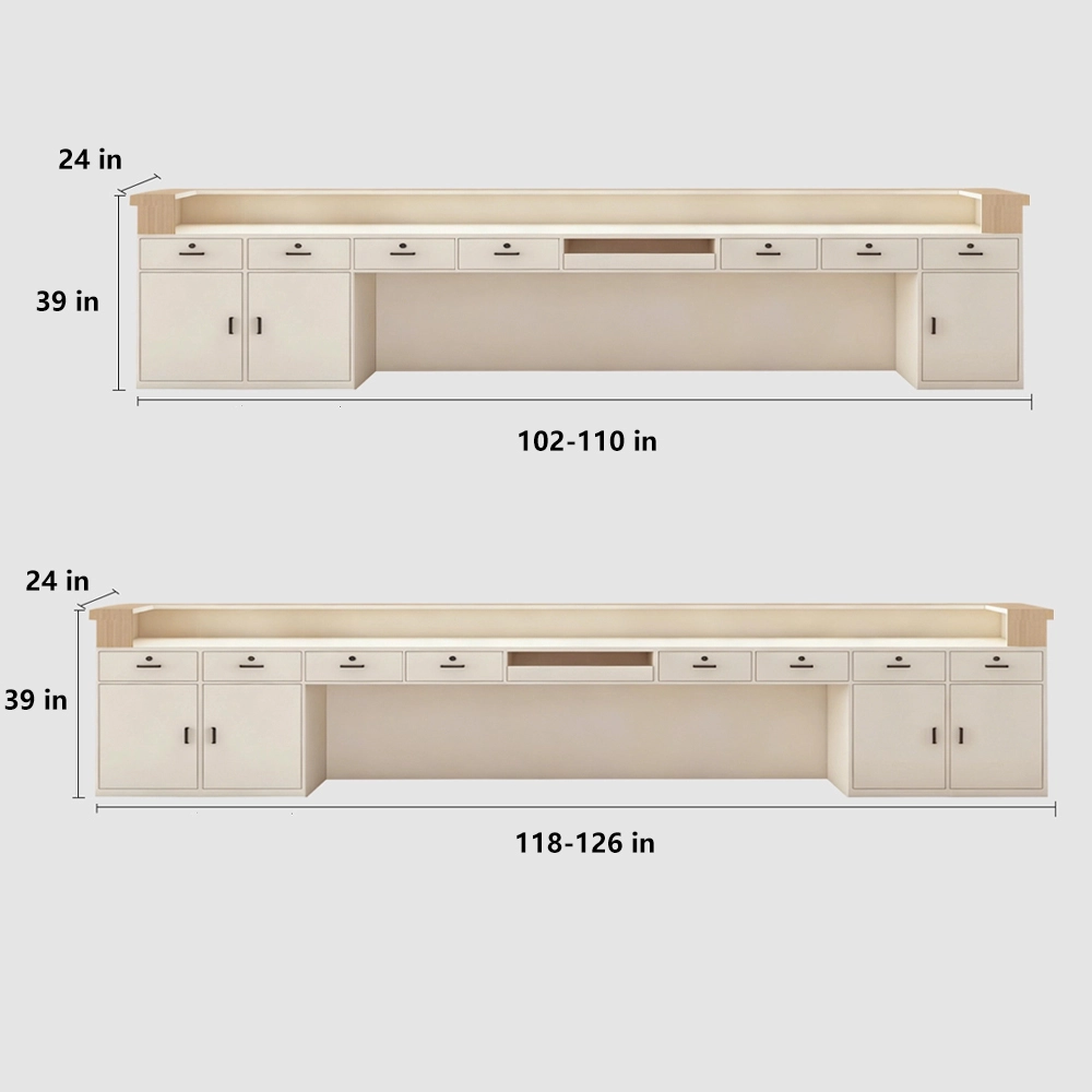 Wabi-sabi Style Solid Wood Cashier Counter - image 3