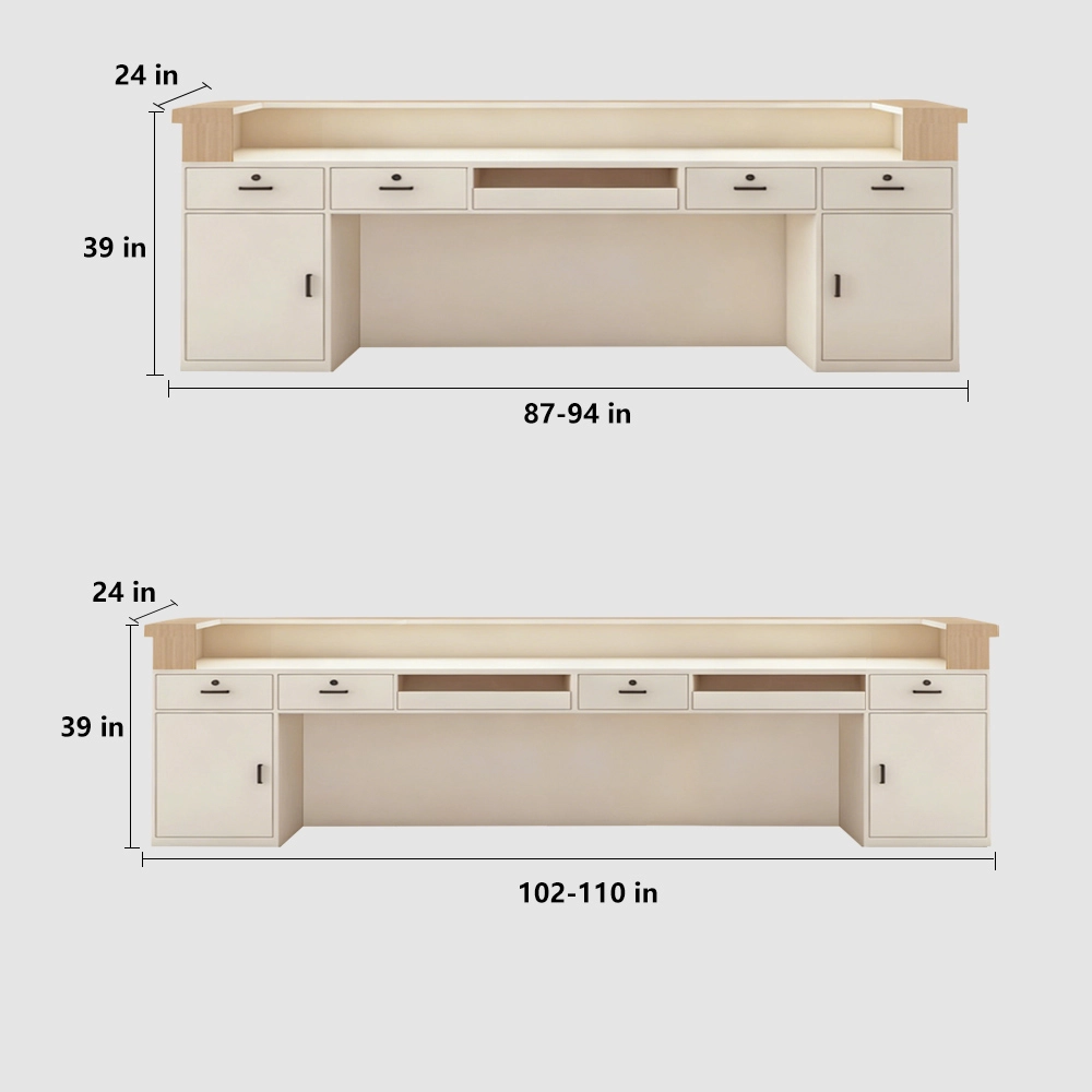 Wabi-sabi Style Solid Wood Cashier Counter - image 7
