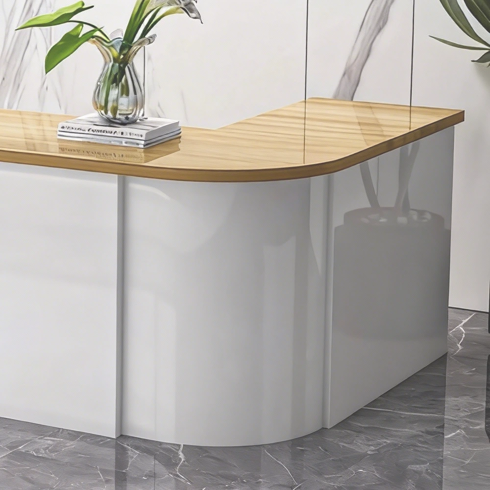 Classic And Versatile Rounded Cashier Reception Desk - image 4