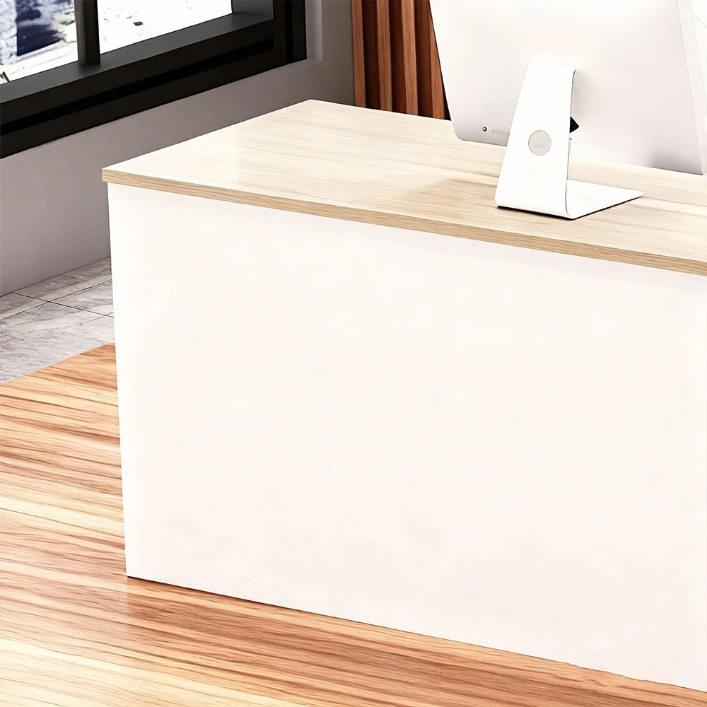 Minimalist Curved Corner Reception Desk - image 10