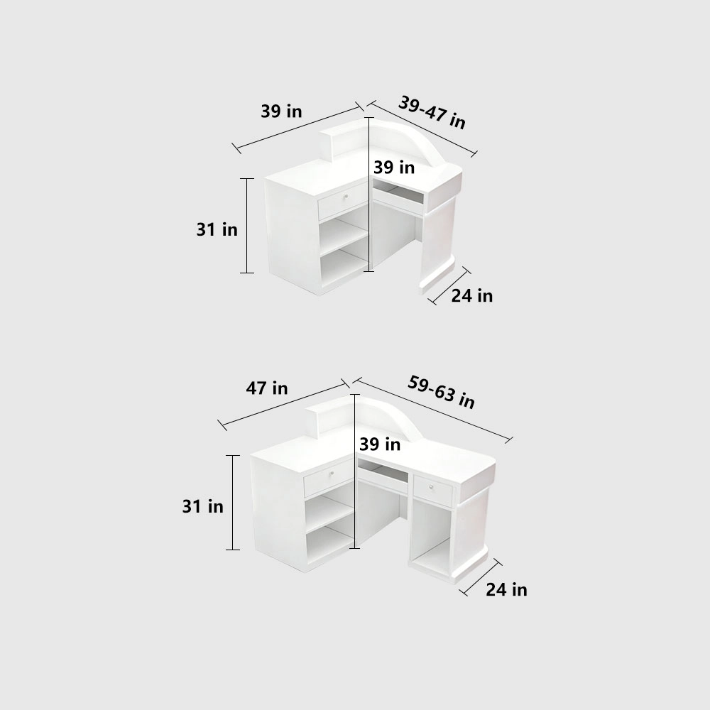 L-shaped Corner Cashier Reception Desk In The Shop - image 18