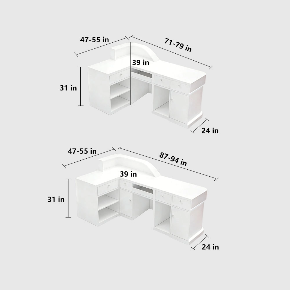 L-shaped Corner Cashier Reception Desk In The Shop - image 19