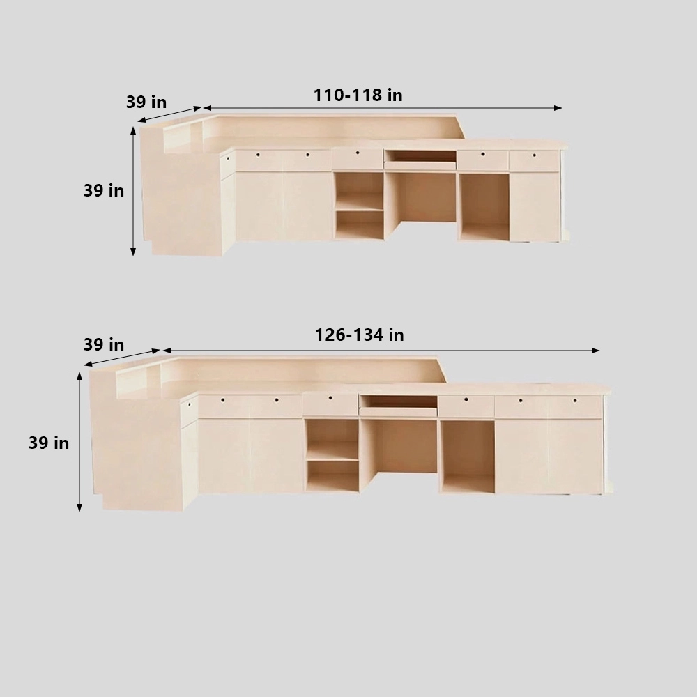 Minimalist Rounded Corner Cashier Reception Desk - image 4