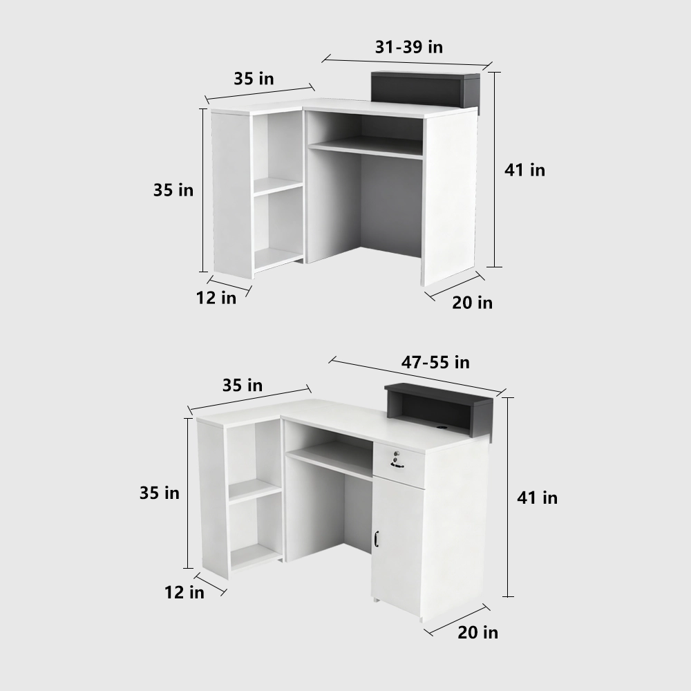 Modern L-Shaped Reception Desk For Small Shops - image 6