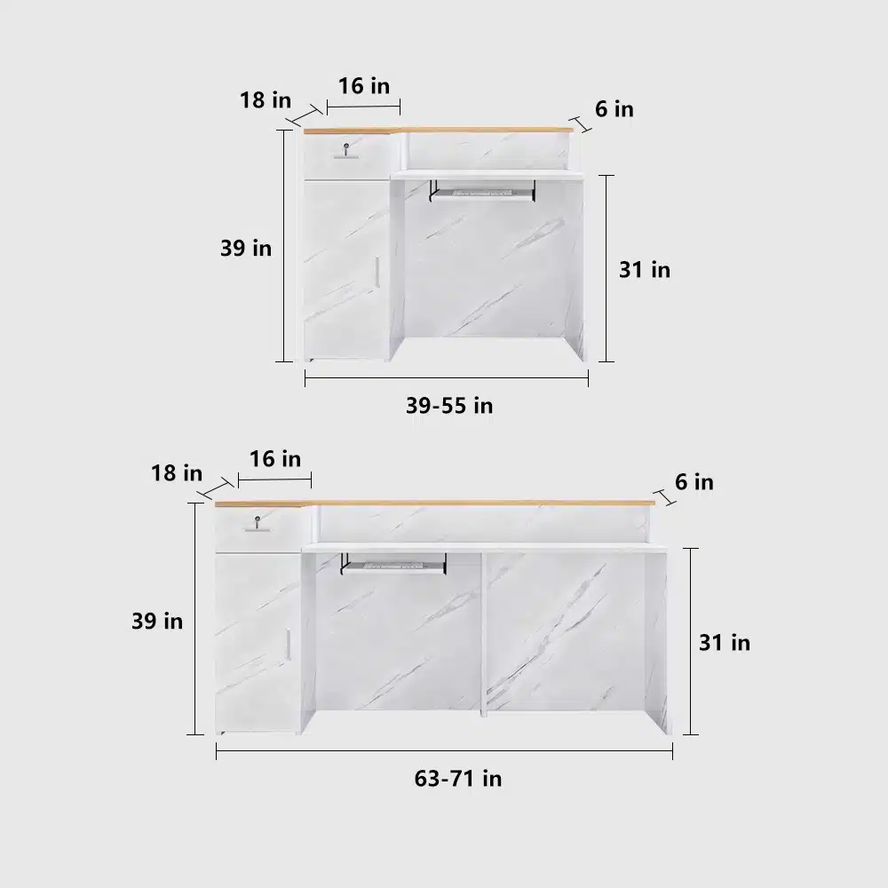 Modern Minimalist Bar Counter &amp; Cashier Desk For Boutique - image 6