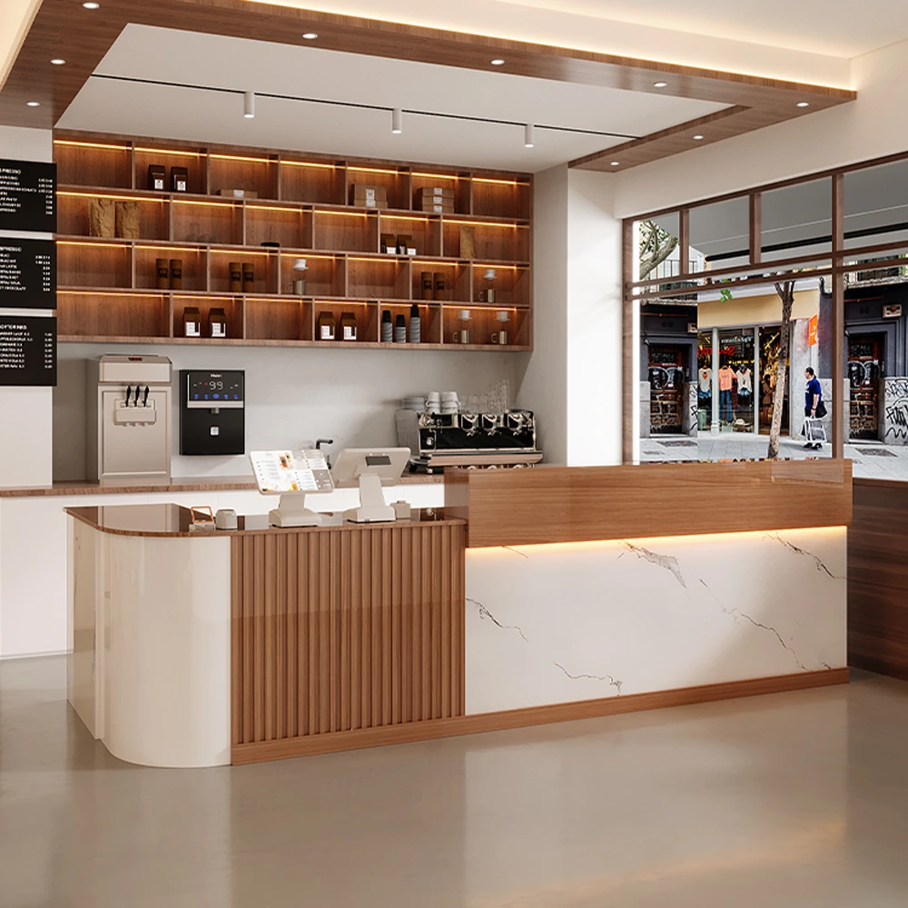 Multifunctional Commercial Corner Reception Desk - image 3