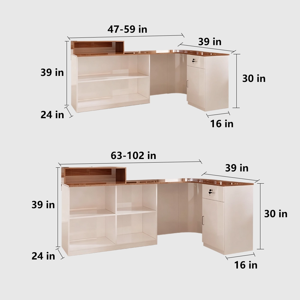 Multifunctional Commercial Corner Reception Desk - image 8