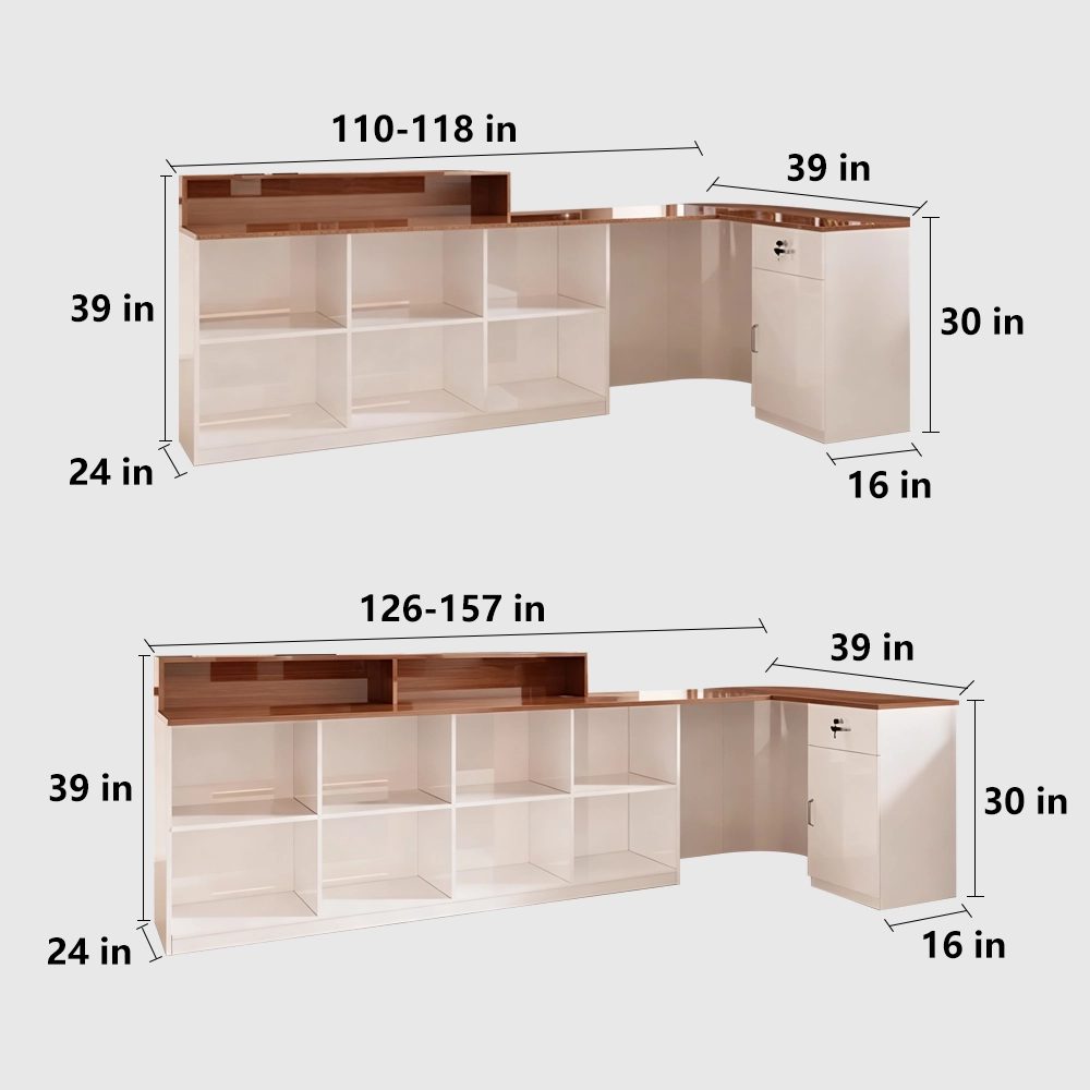 Multifunctional Commercial Corner Reception Desk - image 9