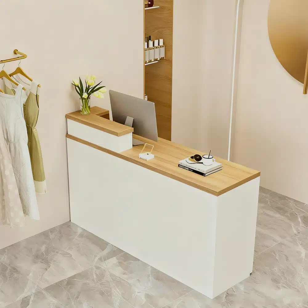 Luxury Cream-Style Small Commercial Cashier Counter - image 2