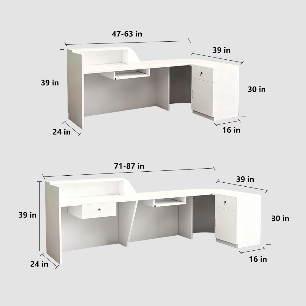 Luxury-featured Corner Reception Desk - image 8