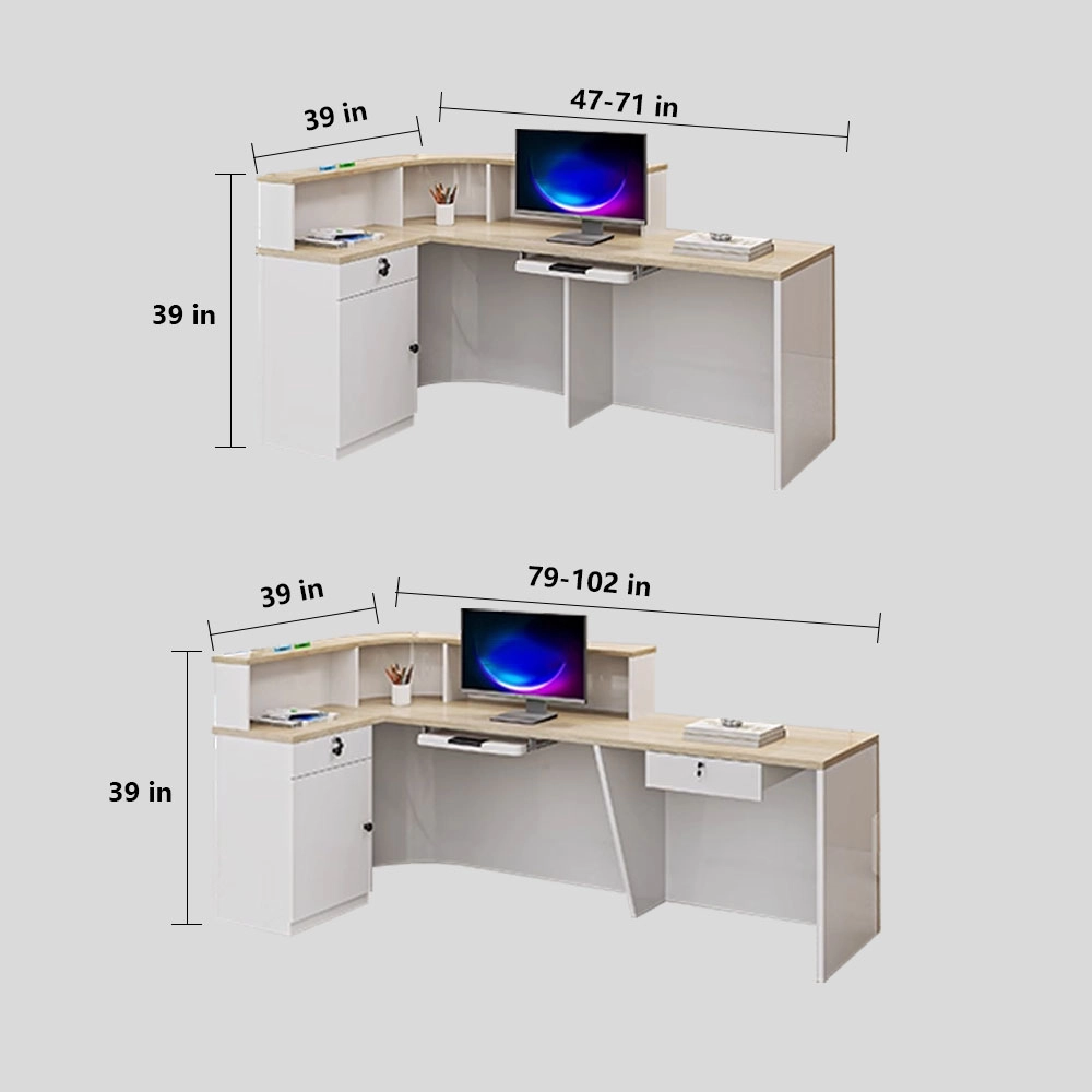 Commercial Curved Front Desk - Reception & Cashier Counter - image 6