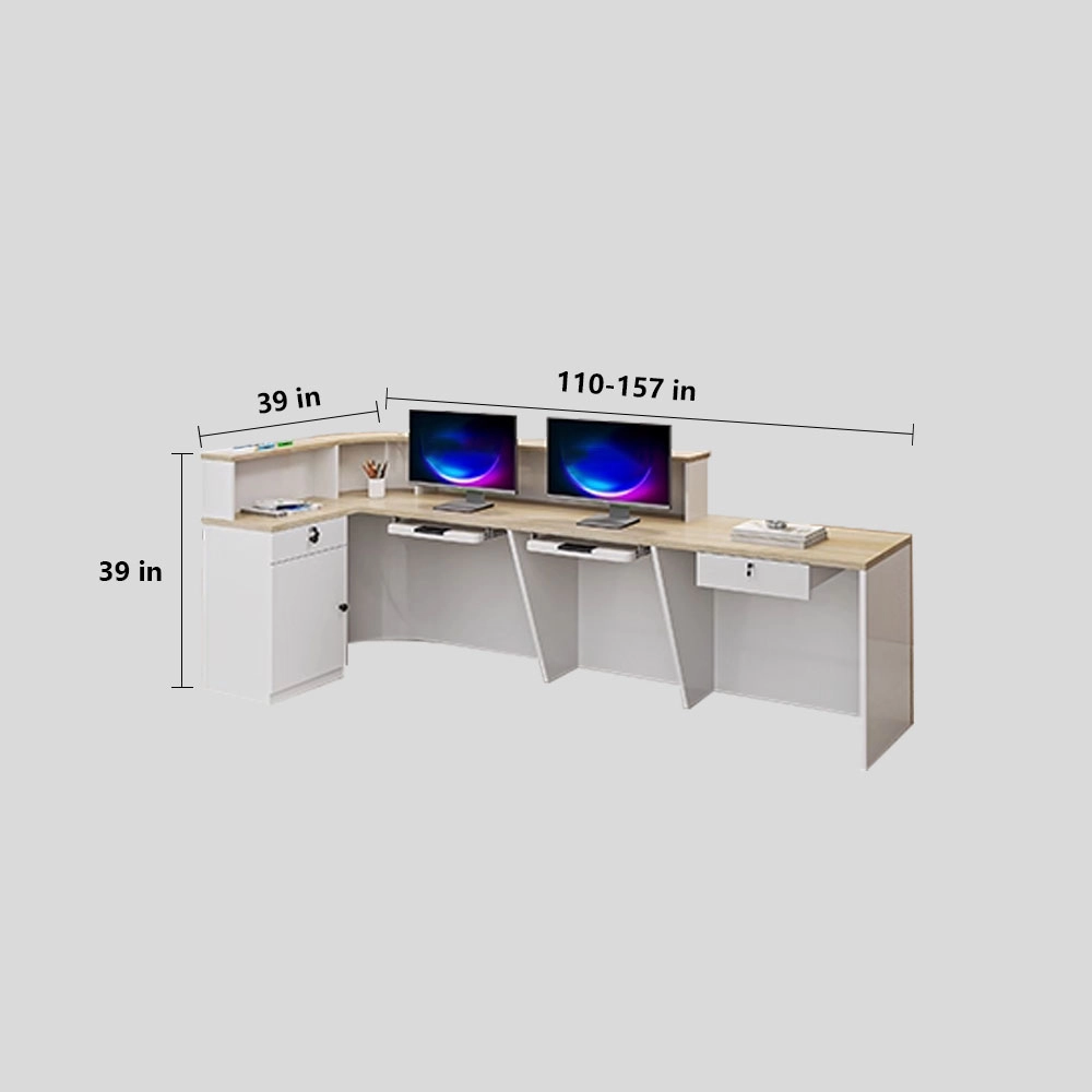 Commercial Curved Front Desk - Reception & Cashier Counter - image 7
