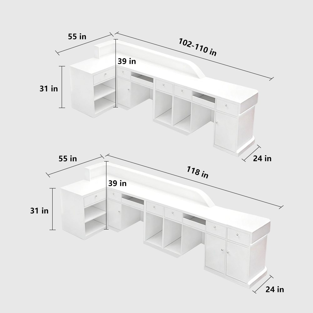 L-shaped Corner Cashier Reception Desk In The Shop - image 20
