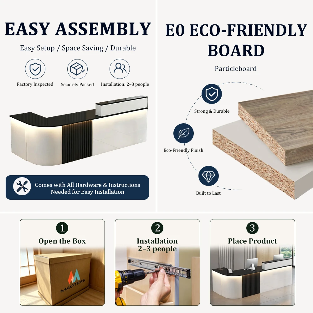 Stylish And Compact Cashier Reception Desk - image 9