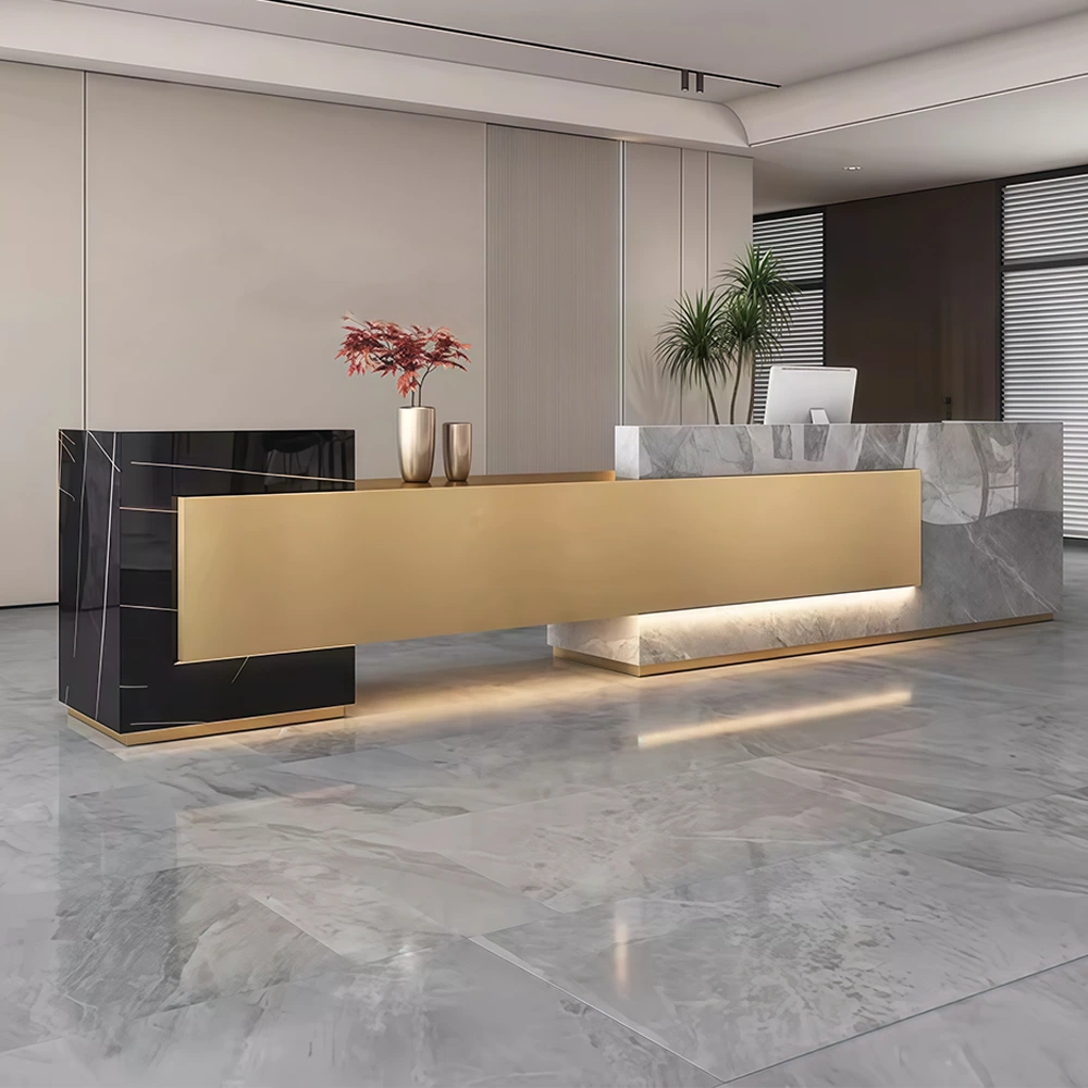 Genuine Marble Stone Hotel Reception Desk - image 3
