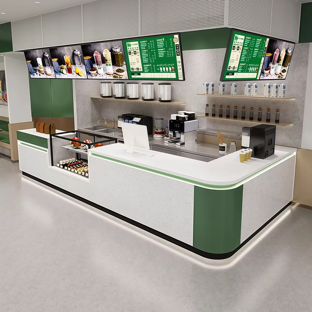 L-Shaped Bakery Cafe Counter & Display Case - image 2