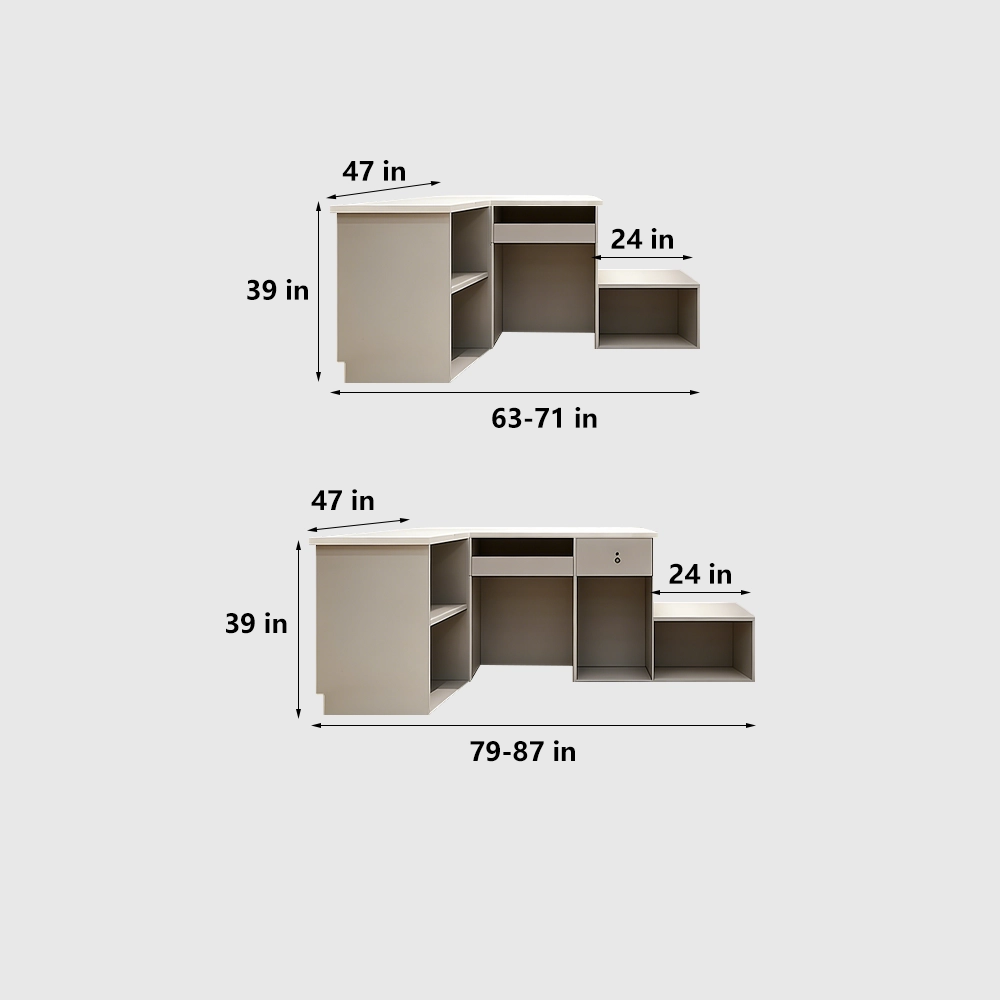 L-Shaped Bar Design for Modern Milk Tea & Bistro Cafes - image 6