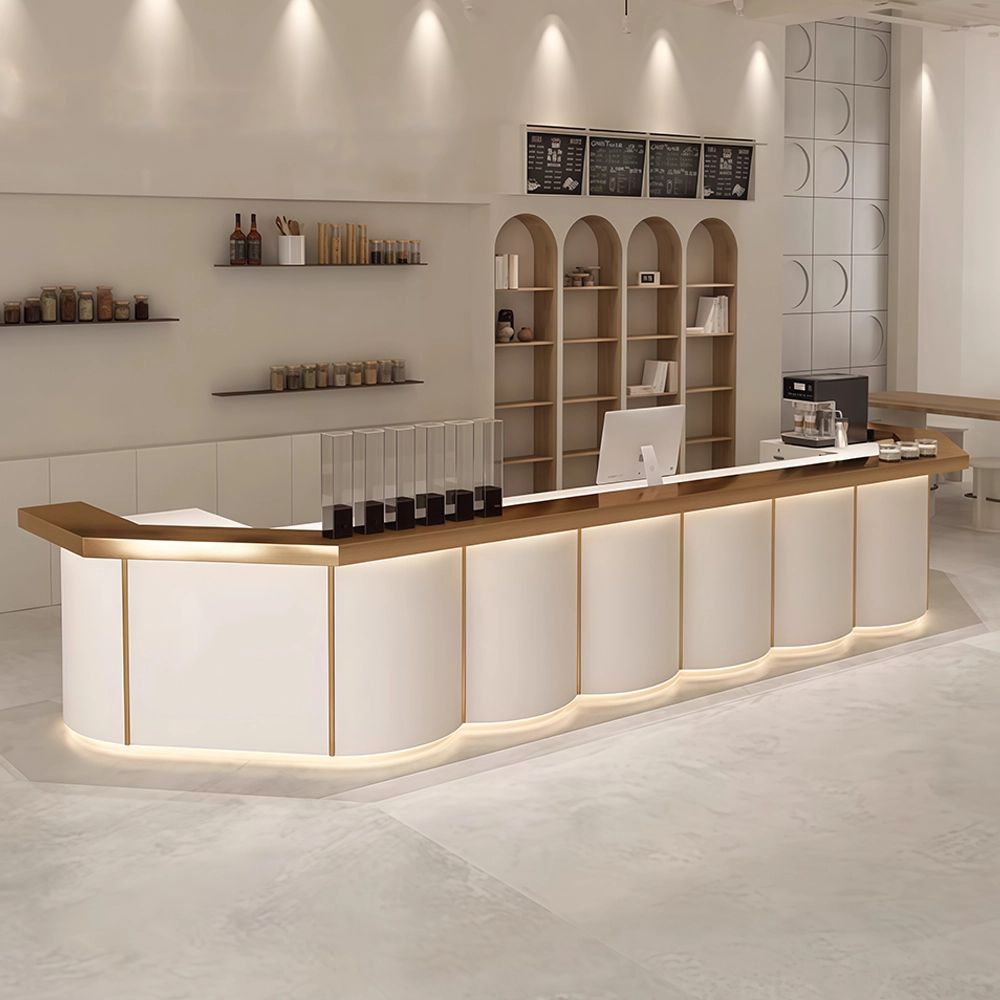 Modern Cream Tone Bistro & Reception Desk - image 3
