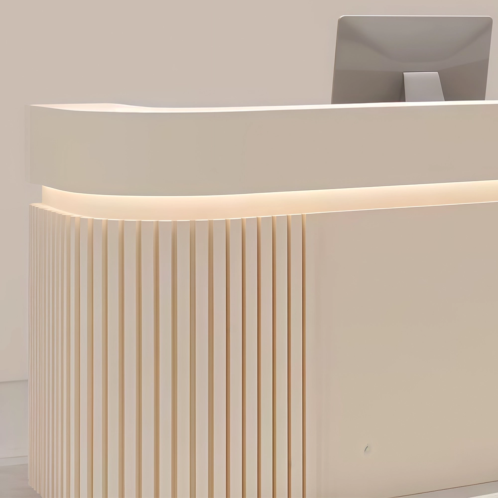 Modern Vertical-striped Luxury Reception Desk - image 4