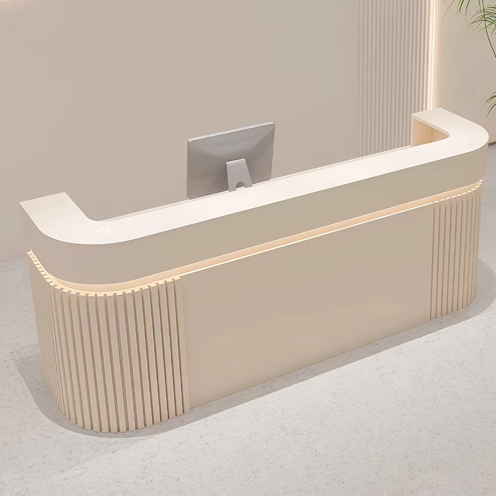 Modern Vertical-striped Luxury Reception Desk - image 2