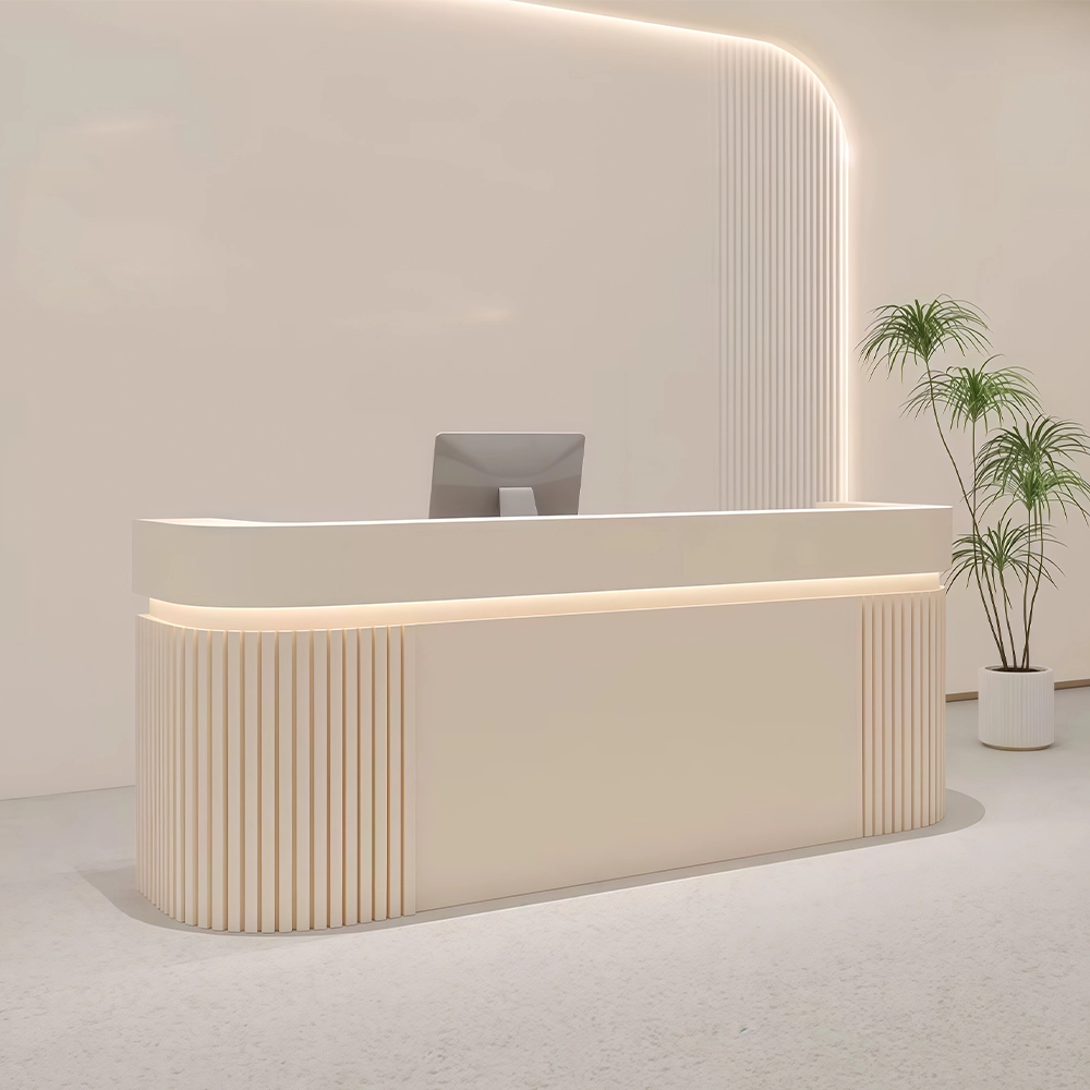 Modern Vertical-striped Luxury Reception Desk - image 3