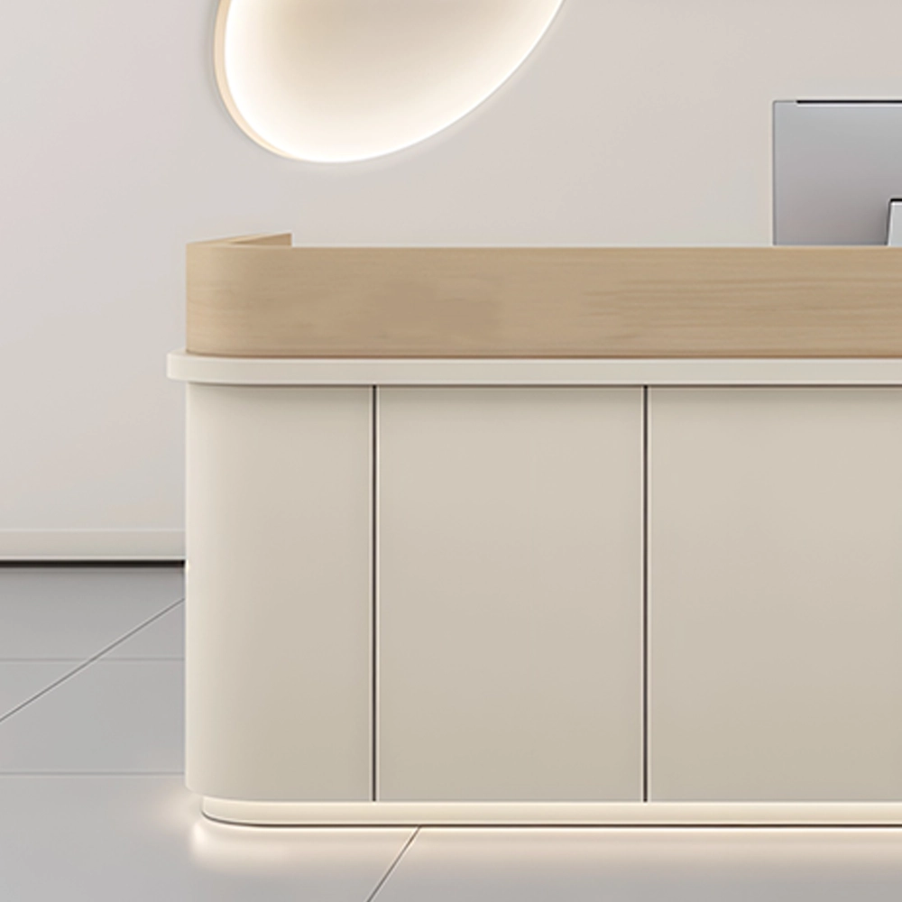 Premium Cream Tone Reception Desk for Academy & Salon - image 5