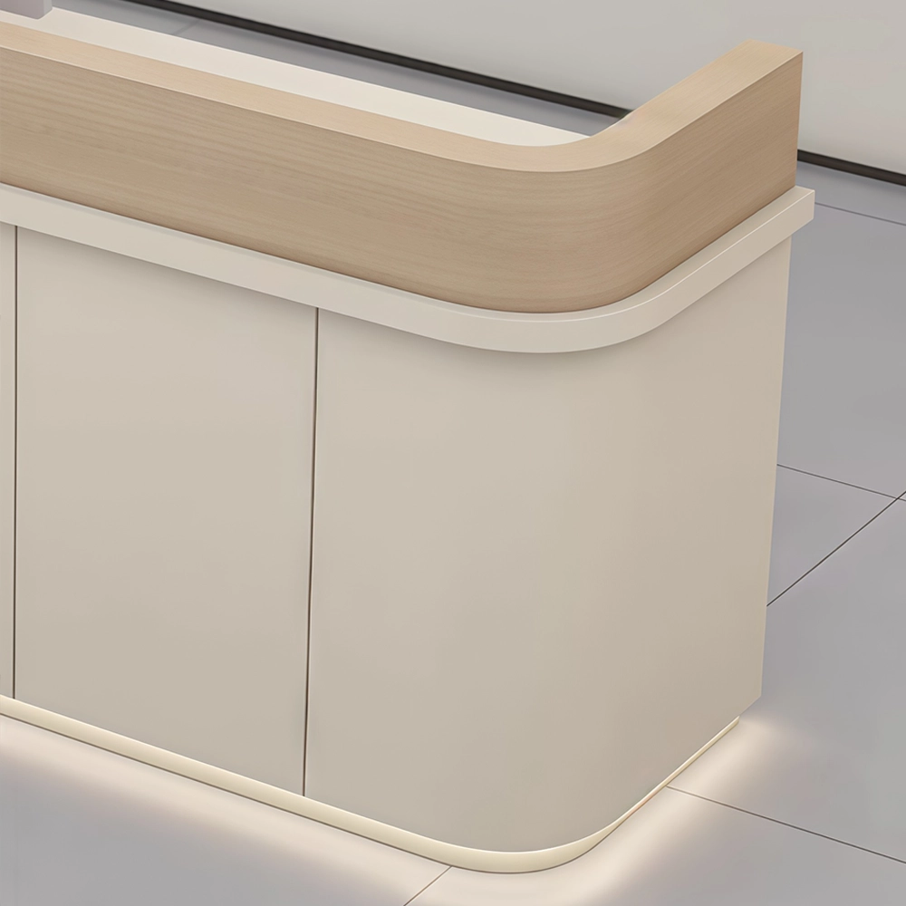 Premium Cream Tone Reception Desk for Academy & Salon - image 6