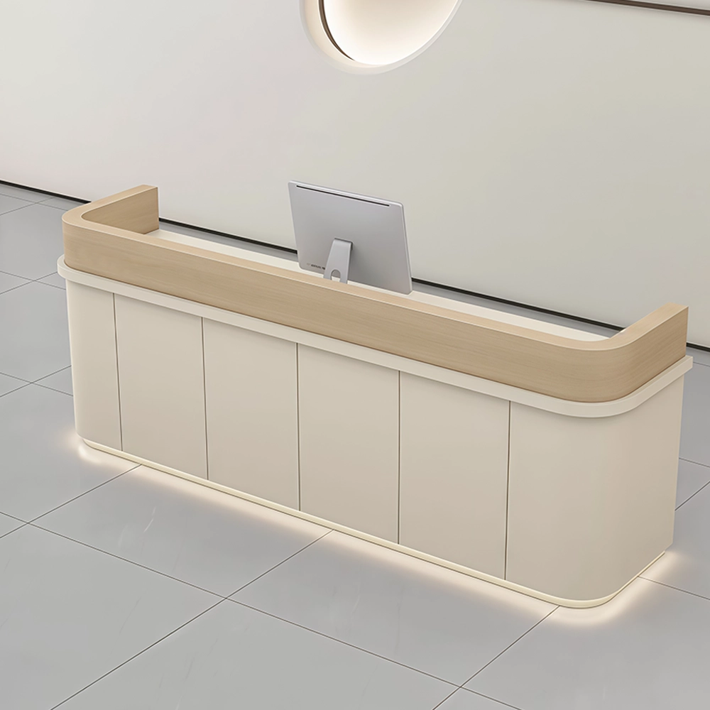 Premium Cream Tone Reception Desk for Academy & Salon - image 3