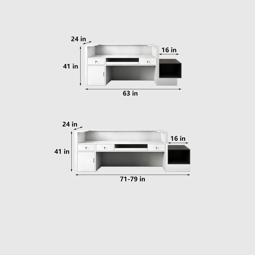 Rectangular Marble Reception Desk for Corporate & Hotel Lobby - image 8
