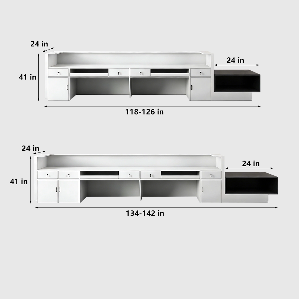 Rectangular Marble Reception Desk for Corporate & Hotel Lobby - image 10